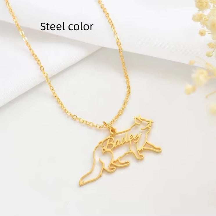 Collar personalizado para mascotas con nombre y gato pintado a mano DIY