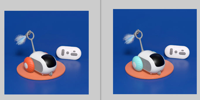 Juguete de coche interactivo para gatos con control remoto con carga por USB.