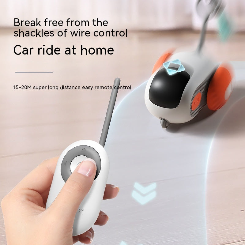 Juguete de coche interactivo para gatos con control remoto con carga por USB.