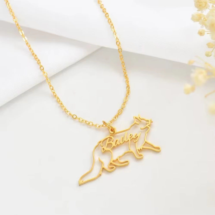 Collar personalizado para mascotas con nombre y gato pintado a mano DIY